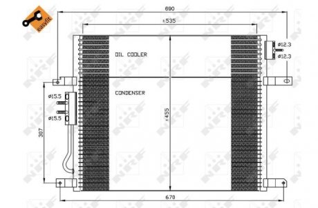 Радіатор кондиціонера NRF 35577