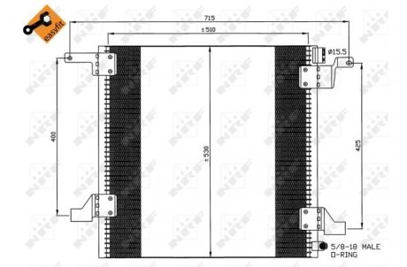 Радиатор кондиционера NRF 35579