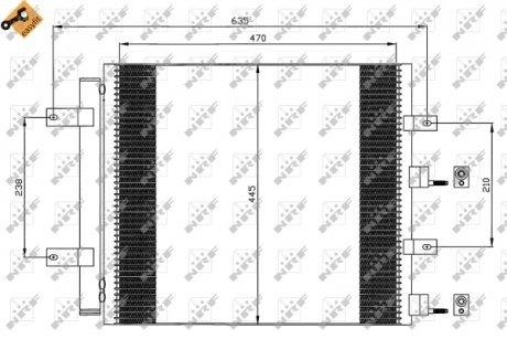 Радіатор кондиціонера NRF 35604