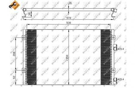 Радіатор кондиціонера NRF 35608