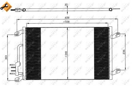 Радиатор кондиционера NRF 35615