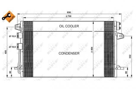 Радиатор кондиционера NRF 35617