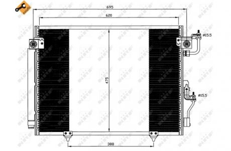 Радиатор кондиционера NRF 35619