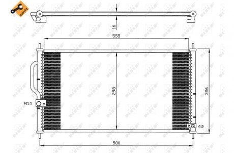 Радиатор кондиционера NRF 35627