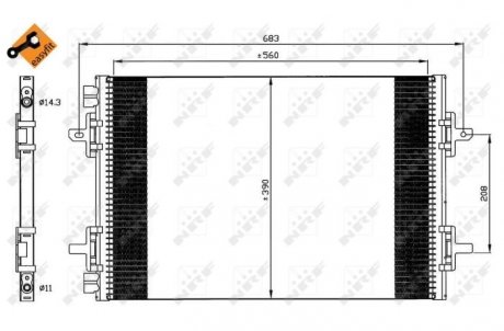 Радиатор кондиционера NRF 35634