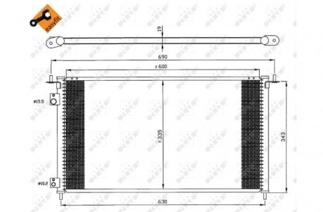 Радіатор кондиціонера NRF 35636