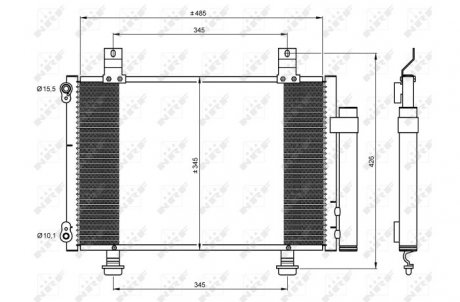 Радіатор кондиціонера NRF 35645