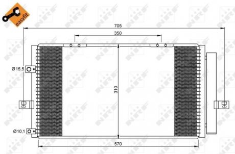 Радіатор кондиціонера NRF 35659