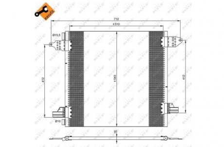 Радіатор кондиціонера NRF 35702