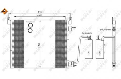 Радиатор кондиционера NRF 35741