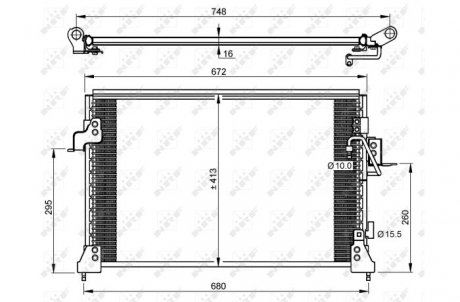 Радіатор кондиціонера NRF 35754