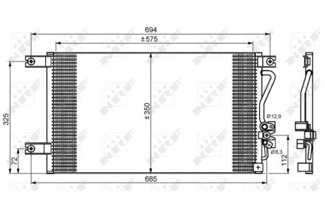 Радиатор кондиционера NRF 35756