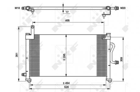 Радіатор кондиціонера NRF 35765