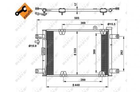 Радиатор кондиционера NRF 35768