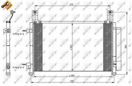 Радиатор кондиционера NRF 35796