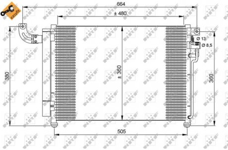 Радіатор кондиціонера NRF 35852