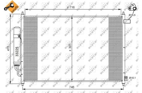 Радиатор кондиционера NRF 35866