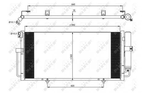 Радиатор кондиционера NRF 35875