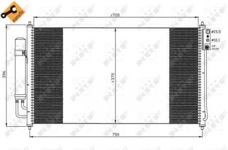 Радиатор кондиционера NRF 35878