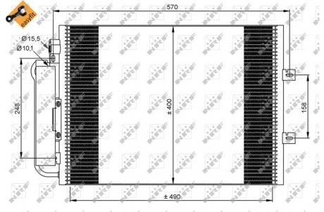 Радиатор кондиционера NRF 35879