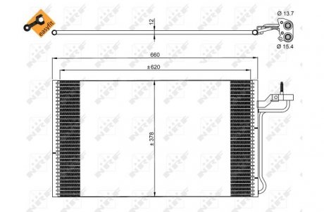 Радіатор кондиціонера NRF 35882