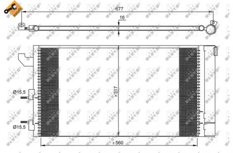 Радиатор кондиционера NRF 35883