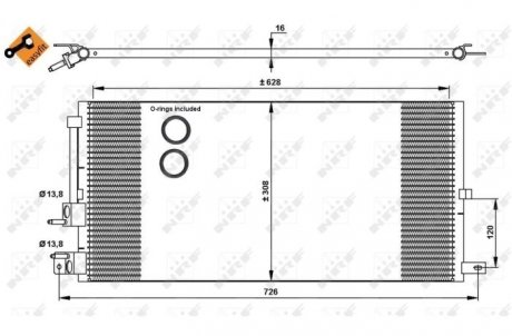 Радіатор кондиціонера NRF 35885