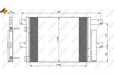 Радиатор кондиционера NRF 35896