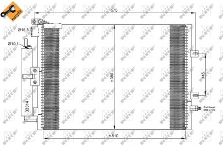 Радиатор кондиционера NRF 35897