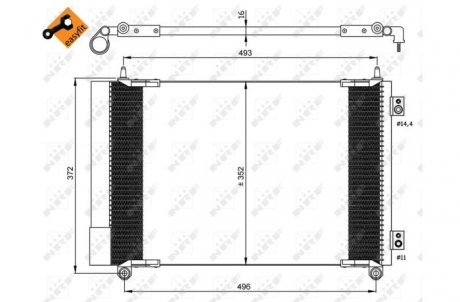 Радиатор кондиционера NRF 35899