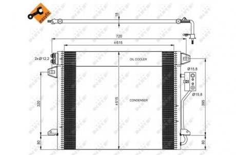 Радиатор кондиционера NRF 35928