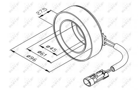 Котушка компресора кондиціонера NRF 38470