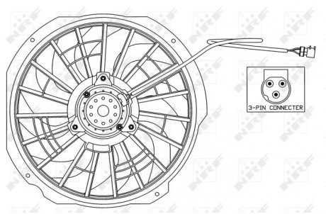 Фото вентилятор, охлаждение двигателя NRF 47025 Вентилятор, охлаждение двигателя NRF 47025