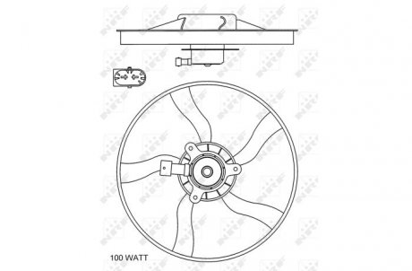 Вентилятор, охолодження двигуна NRF 47070