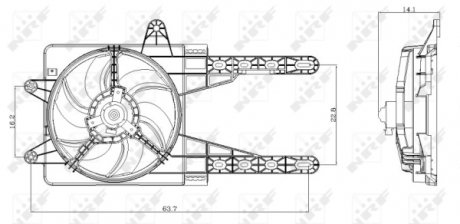 Вентилятор радиатора NRF 47247