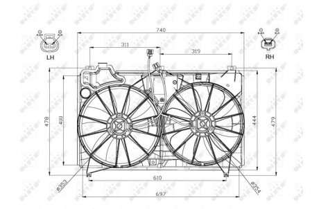 Вентилятор радиатора NRF 47577