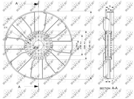 Крильчатка вентилятора NRF 49833