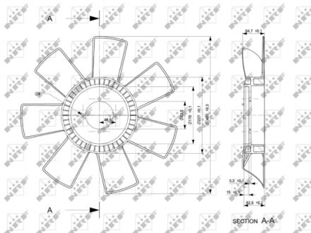 Крильчатка вентилятора NRF 49844