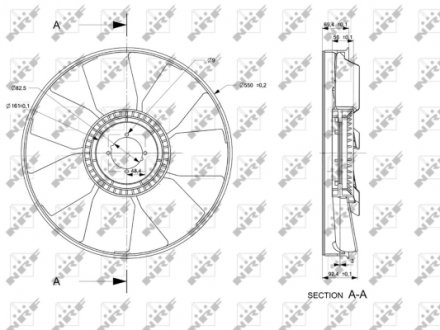 Крильчатка вентилятора NRF 49849