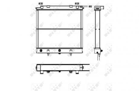 Радиатор, охлаждение двигателя NRF 52129
