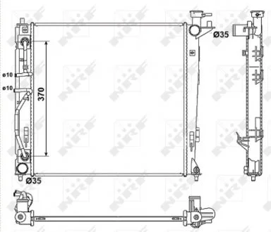 Радіатор, охолодження двигуна NRF 53053