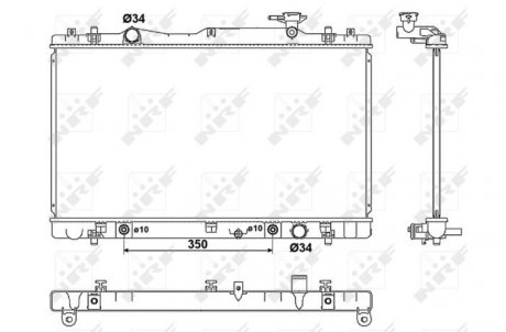 Радіатор, охолодження двигуна NRF 53063 (фото 1)