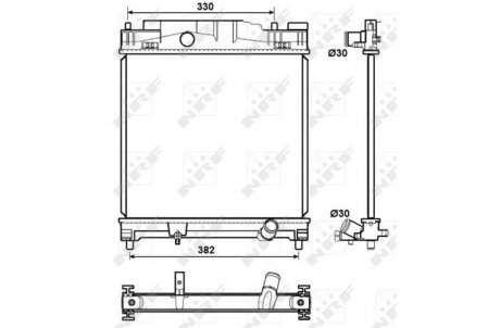 Радиатор, охлаждение двигателя NRF 53072 (фото 1)