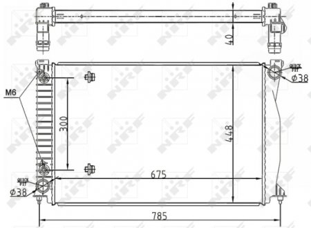 Радіатор, охолодження двигуна NRF 53105