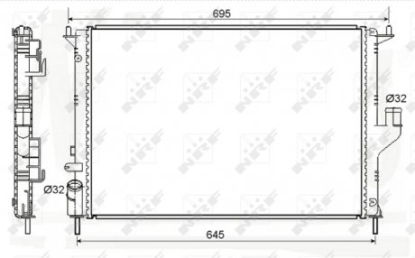 Радіатор системи охолодження NRF 53118A