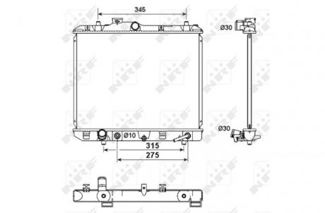Радиатор двигателя NRF 53158