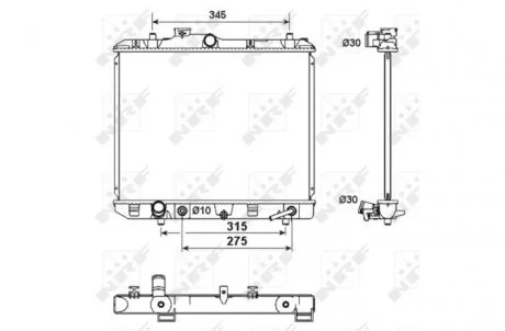 Радиатор двигателя NRF 53158