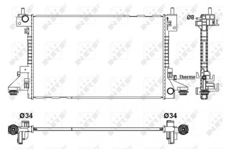 Радіатор охолодження двигуна NRF 53160 (фото 1)