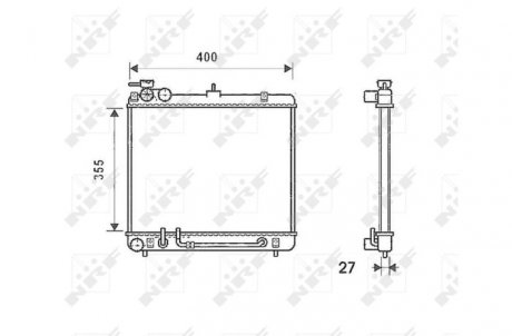 Радиатор, охлаждение двигателя NRF 53256