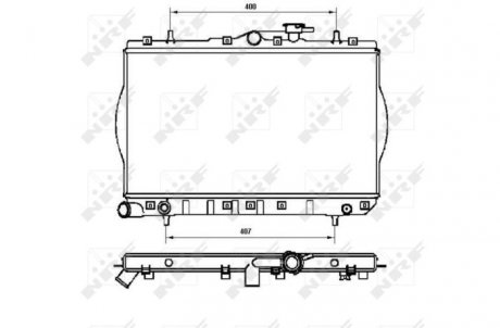 Радиатор, охлаждение двигателя NRF 53262